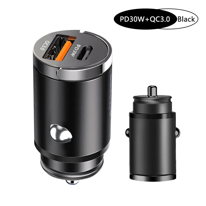 100W Mini Car Charger USB / Type C