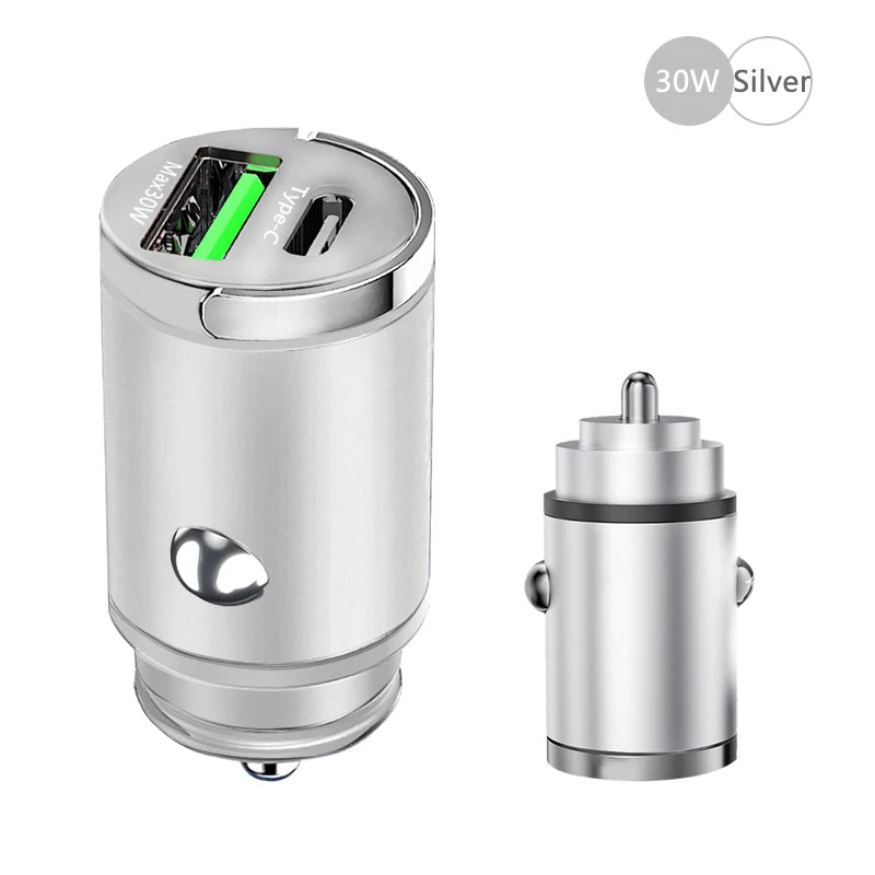 100W Mini Car Charger USB / Type C