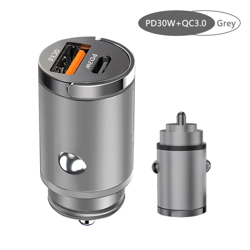 100W Mini Car Charger USB / Type C