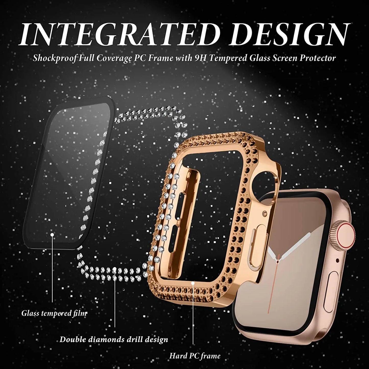 Diamond Apple Watch Glass+cover