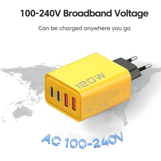 4 Ports Type C / USB Charger/laddare